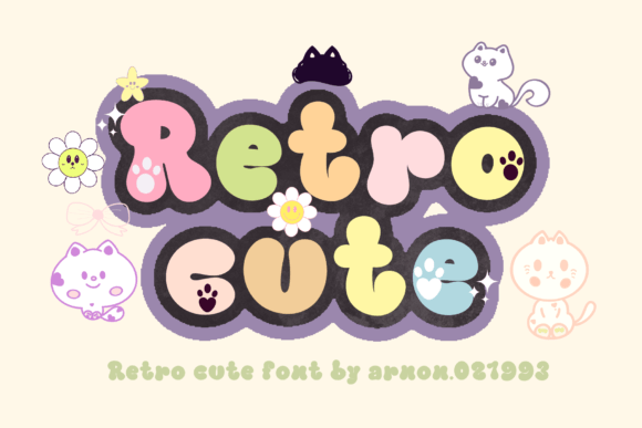 Retro Cute: The Playful Typeface That Brings Nostalgia and Charm to Your Designs