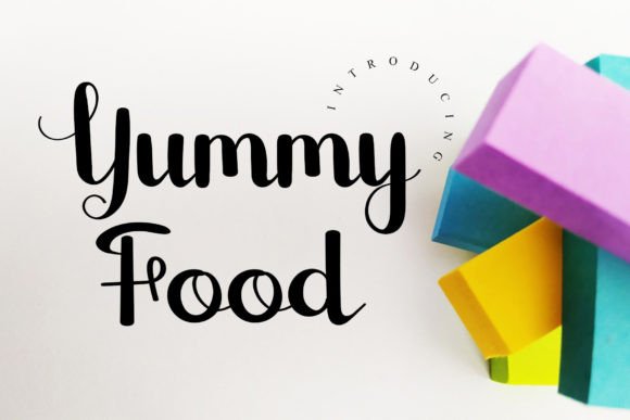 Yummy Food: Elevating Design with Handwritten Elegance